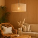 Ver imagem 4 de Luminária Pendente Marrocos em Corda Sisal Natural Palha:preto