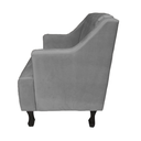 Ver imagem 3 de Poltrona Cadeira Decorativa Para Sala E Recepção Genesis Cinza -LM DECOR