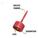 Ver imagem 3 de Serra Copo Diamantada Alvenaria Cortag 200x56mm