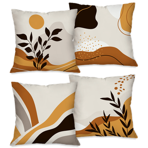 Kit com 4 Capas para Almofadas Decorativas Abstrato Marrocos