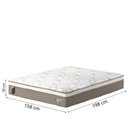 Ver imagem 5 de Cama Box Casal Queen Colchão Molas Ensacadas Guarda Costas Alameda 158x198x68cm Suede Marrom/branco