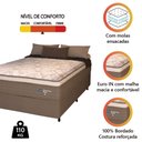 Ver imagem 6 de Cama Box Casal Queen Colchão Molas Ensacadas Guarda Costas Alameda 158x198x68cm Suede Marrom/branco