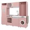 Conjunto de Brinquedo de Cozinha Luli para Crianças Mdf Rosé - 1