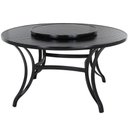Ver imagem 1 de Mesa Tampo Giratório 1,50m Alumínio Edícula Preto