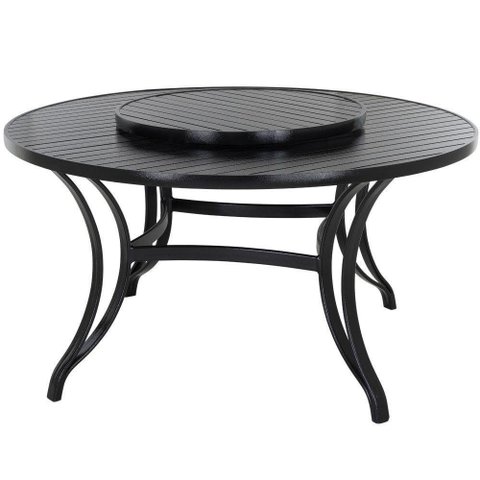 Mesa Tampo Giratório 1,50m Alumínio Edícula Preto