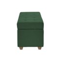 Ver imagem 5 de Canto Alemão Recamier Bau + Painel Madri 140cm Veludo Verde - Inova Decor