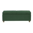 Ver imagem 3 de Canto Alemão Recamier Bau + Painel Madri 140cm Veludo Verde - Inova Decor