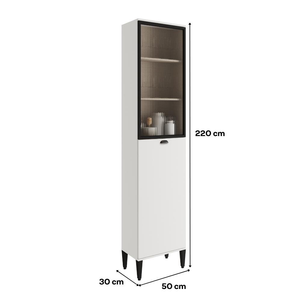 Paneleiro 2 Portas 5 Prateleiras Lótus Carraro Branco - 3