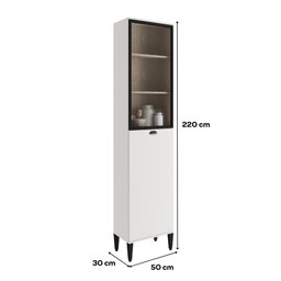 Paneleiro 2 Portas 5 Prateleiras Lótus Carraro Branco - 3