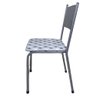 Kit 6 Cadeira Cozinha Jantar Metal Tubular Almofadada Medcombo Cinza Claro Estrutura Prata com Assen - 5