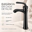 Ver imagem 5 de Torneira Egyto Preta Baixa Aço Inox 304 Premium Goldenx