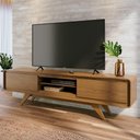 Ver imagem 1 de Rack TV 75 pol 220cm Orgânico 2 Portas Cecy Nature Z56 - Mpozenato