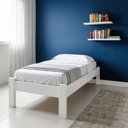 Ver imagem 1 de Cama Solteiro Oriental em Madeira Maciça Cor Branco Premium