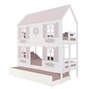 Ver imagem 2 de Treliche Casinha Bela com Coração 4 Janelas Venezianas - Madeira Maciça Branco/rosa | Housin