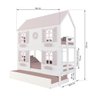 Treliche Casinha Bela com Coração 4 Janelas Venezianas - Madeira Maciça Branco/rosa | Housin - 3
