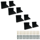 Ver imagem 3 de Kit 8 Suportes para Livros Prateleira Flutuante Estilo Moderno Aço Resistente Preto