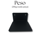 Ver mais imagens de Kit 8 Suportes para Livros Prateleira Flutuante Estilo Moderno Aço Resistente Preto