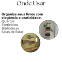 Ver imagem 2 de Kit 8 Suportes para Livros Prateleira Flutuante Estilo Moderno Aço Resistente Preto