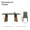 Ver imagem 3 de Conjunto Sala de Jantar Tampo de Madeira 6 Cadeiras Rustic/preto/silver York Madesa