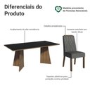 Ver imagem 4 de Conjunto Sala de Jantar Tampo de Madeira 6 Cadeiras Rustic/preto/silver York Madesa