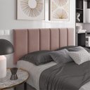 Ver imagem 1 de Cabeceira Estofada Dubai Para Cama Box Casal 1,40m Rose