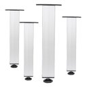 Ver imagem 1 de Kit 4 Pé Alumínio 30cm Fosco Cozinha Móveis 40x40 Regulável