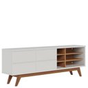 Ver imagem 2 de Rack Bancada Noronha 1.8 Off White Matte Freijó com Mesa de Centro Jeri Freijó Off White e