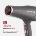 Ver imagem 2 de Secador de Cabelos Mondial Grey Rose Keratin 3 Velocidades 2 Temperaturas Cinza/rosa 127v - Scn-11