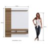 Painel para TV Suspenso Grécia 145cm com Nicho PS200 Delmarco Delmarco Mel/Branco Touch - 2