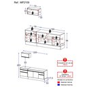 Ver imagem 5 de Cozinha Compacta com Rodapé Veneza Multimóveis MP2109 com Armário e Balcão Preta