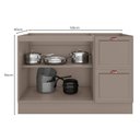 Ver imagem 3 de Balcão 120cm 2 Portas 2 Gavetas sem Tampo para Pia Unna