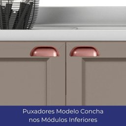 Balcão 120cm 2 Portas 2 Gavetas sem Tampo para Pia Unna Cinza/Gris - 6 Balcão 120cm 2 Portas 2 Gavetas sem Tampo para Pia Unna Cinza/Gris - 6