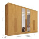 Ver imagem 4 de Guarda Roupa Valência 6 Portas 6 Gavetas Espelhado Mdf - Mademarcs