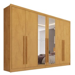 Guarda Roupa Valência 6 Portas 6 Gavetas Espelhado Mdf - Mademarcs - 2