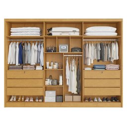 Guarda Roupa Valência 6 Portas 6 Gavetas Espelhado Mdf - Mademarcs - 3