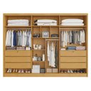Ver imagem 3 de Guarda Roupa Valência 6 Portas 6 Gavetas Espelhado Mdf - Mademarcs