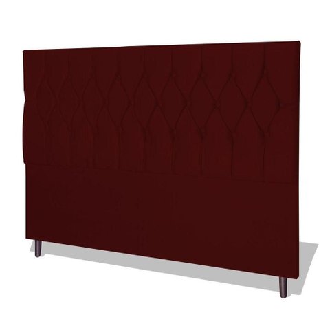 Cabeceira Estofada Box Solteiro Encosto para Cama Ram 1500 94x126 Marsala