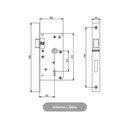 Ver imagem 3 de Fechadura Icaro Interna Roseta Redonda Cromada 40mm Ros22 (40x53 Reta) Soprano