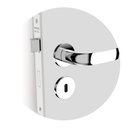 Ver imagem 1 de Fechadura Icaro Interna Roseta Redonda Cromada 40mm Ros22 (40x53 Reta) Soprano
