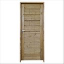 Ver imagem 3 de Kit Porta de Madeira Maciça Ekos 210x82cm Batente 14cm Abertura Esquerda Marrom Uniportas