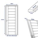 Ver imagem 4 de Kit Porta de Madeira Maciça 3B Eucalipto 210x82cm Batente 11cm Abertura Direita Marrom Uniportas