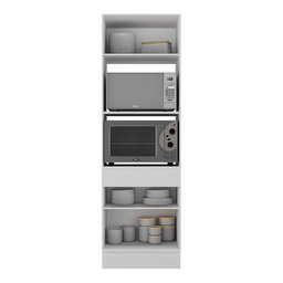 Paneleiro com Rodapé 2 Portas para Forno e Microondas Veneza Multimóveis MP2116.891 Branco - 4