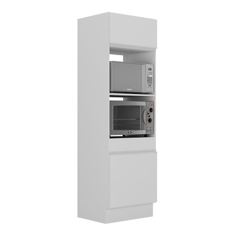 Paneleiro com Rodapé 2 Portas para Forno e Microondas Veneza Multimóveis Mp2116.891 Branco