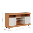 Ver imagem 2 de Rack Bancada Tv até 47" 2 Portas Yara - Freijó / Off White