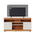 Ver imagem 3 de Rack Bancada Tv até 47" 2 Portas Yara - Freijó / Off White