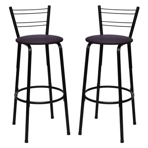 Kit 2 Banquetas para Balcão Bancada Cozinha Bistrô Ilhas Gourmet Bares Banco Flórida Preta