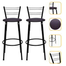 Kit 2 Banquetas para Balcão Bancada Cozinha Bistrô Ilhas Gourmet Bares Banco Flórida Preta - 1