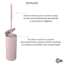 Ver imagem 4 de Kit Banheiro Lixeira e Escova Sanitária Rosa Lavabo Luxo Serene Coza - Brinox
