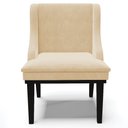 Ver imagem 7 de Kit 3 Cadeiras Decorativas Sala de Jantar Base Fixa de Madeira Firenze Suede Bege/Preto G19 - Gran B