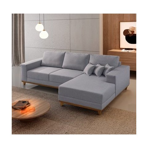 Sofá Cronos 03 Metros Chaise Lado Direito Meu Sofá Online